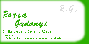 rozsa gadanyi business card